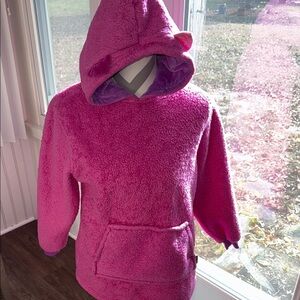 Vibrant Pink Kids Fleece Hoodie
